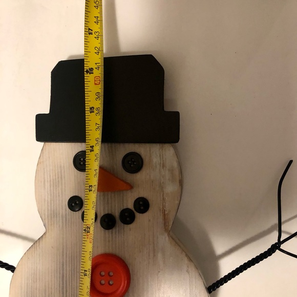Snowman Christmas decor, farmhouse, hand crafted, reclaim materials, rustic - Picture 7 of 8